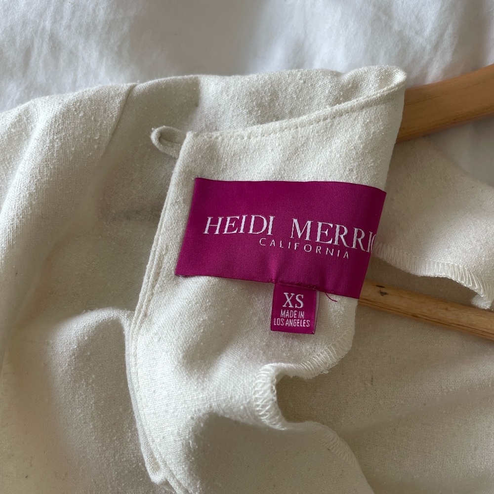 Heidi Merrick long sleeve linen dress